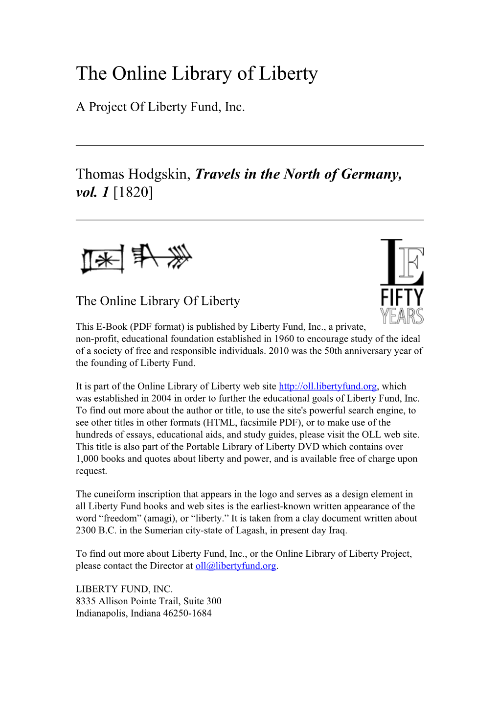 Online Library of Liberty: Travels in the North of Germany, Vol. 1
