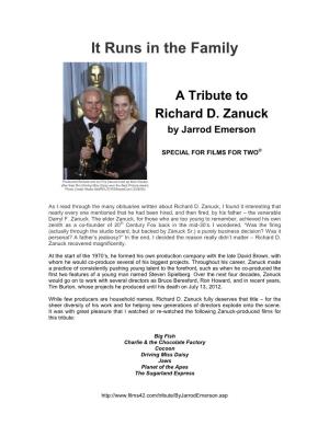 Richard D. Zanuck by Jarrod Emerson