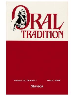 ORAL TRADITION 19.1- Complete Issue