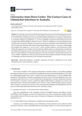 The Curious Cases of Chlamydial Infections in Australia