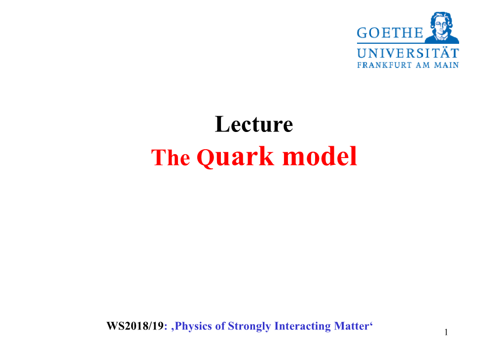 The Quark Model