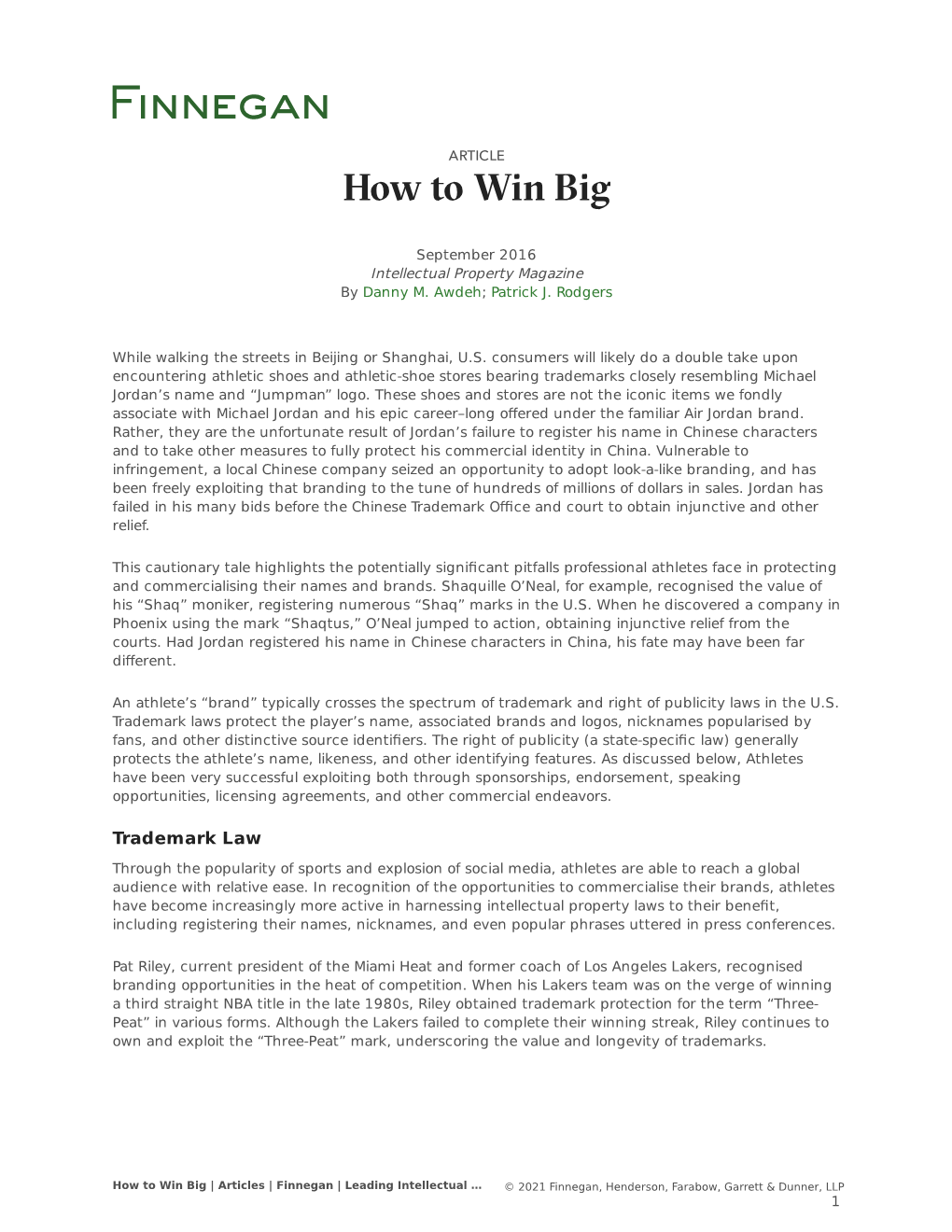 How to Win Big