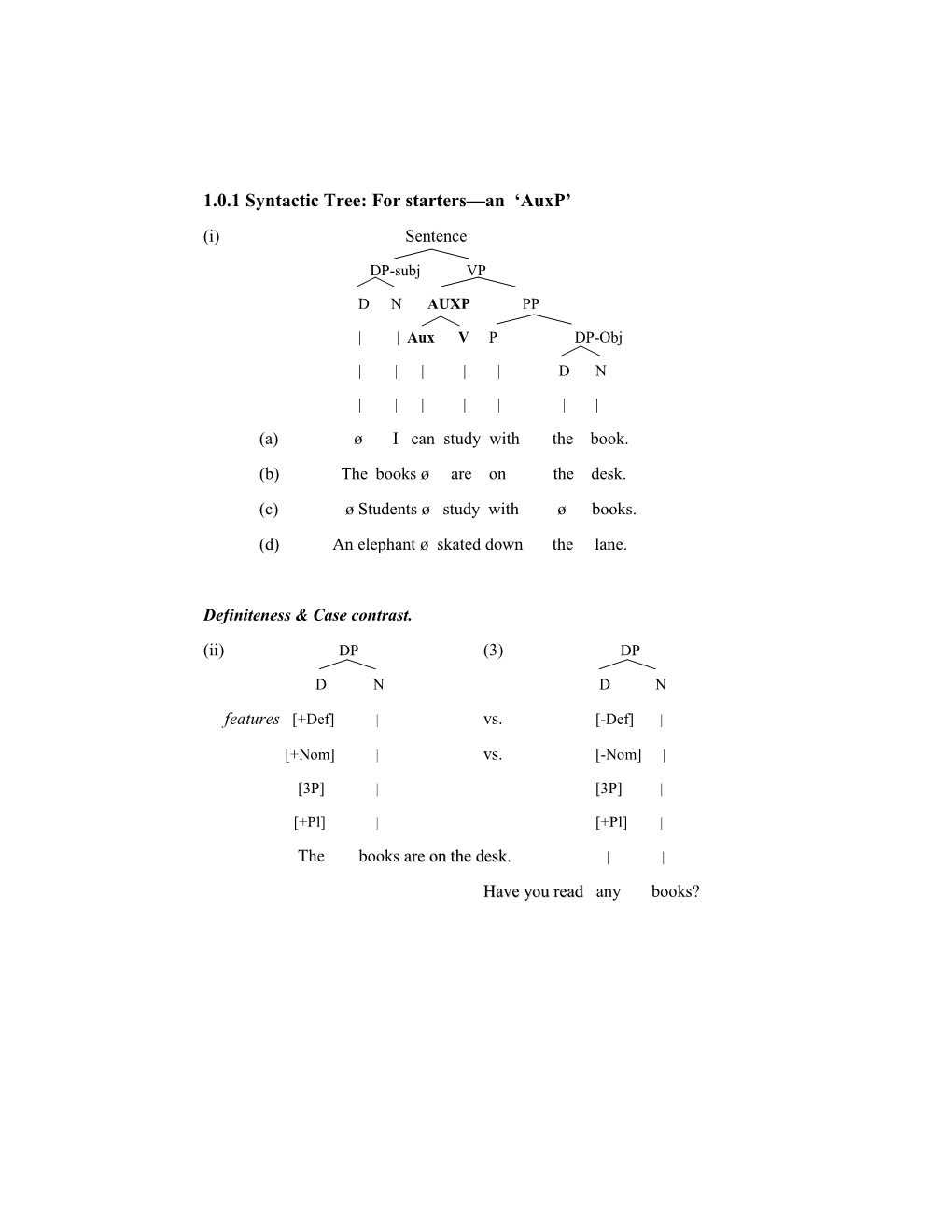 1.0.1 Syntactic Tree: for Starters—An 'Auxp'