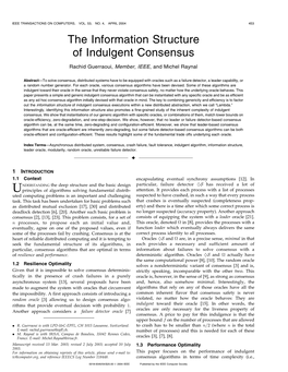 The Information Structure of Indulgent Consensus
