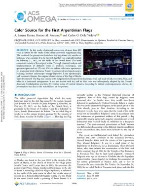 Color Source for the First Argentinian Flags A
