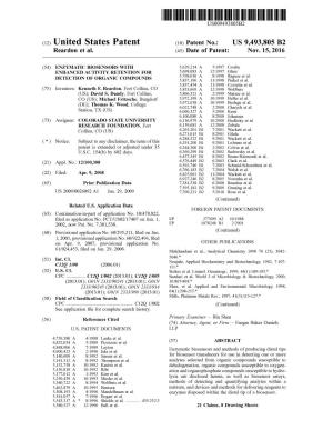 United States Patent (10) Patent No.: US 9,493,805 B2 Reardon Et Al