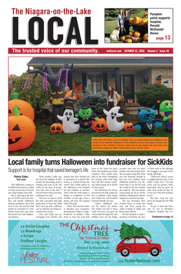 Local Family Turns Halloween Into Fundraiser for Sickkids