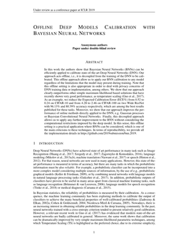 Offline Deep Models Calibration with Bayesian Neural Networks