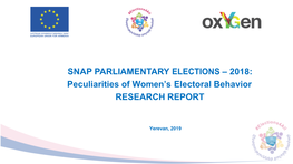 Peculiarities of Women's Electoral Behavior