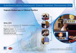 European Capsule Endoscopy Lumley Training Programme 2018