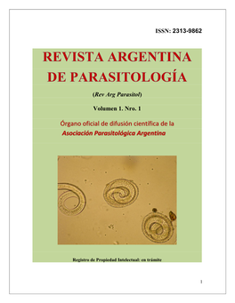 Órgano Oficial De Difusión Científica De La Asociación Parasitológica Argentina