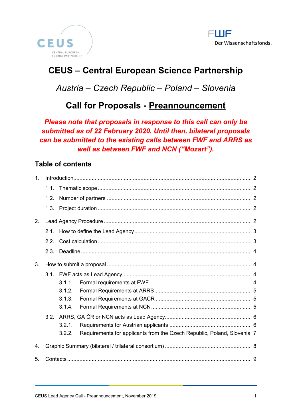 CEUS – Central European Science Partnership Austria – Czech