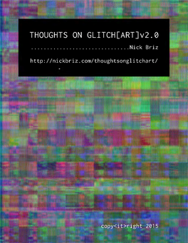 THOUGHTS on GLITCH[ART]V2.0