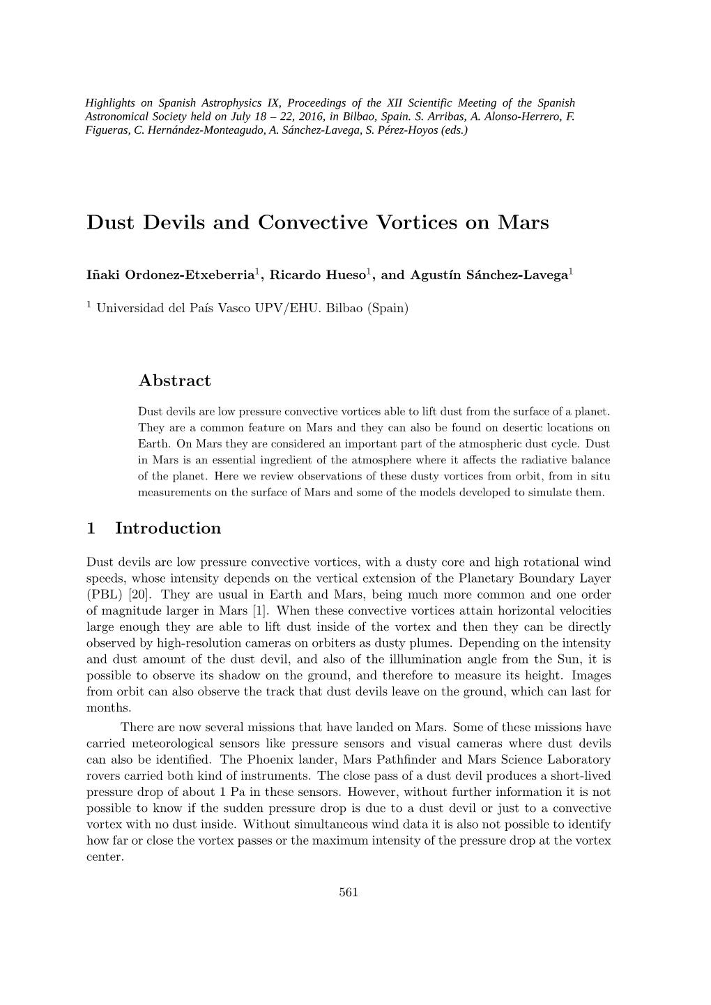 Dust Devils and Convective Vortices on Mars