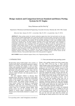 Design Analysis and Comparison Between Standard and Rotary Porting Systems for IC Engine