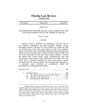 Florida Law Review Founded 1948