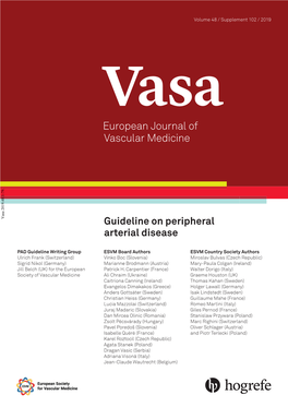 Guideline on Peripheral Arterial Disease