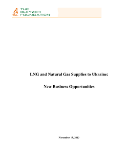 LNG and Natural Gas Supplies to Ukraine