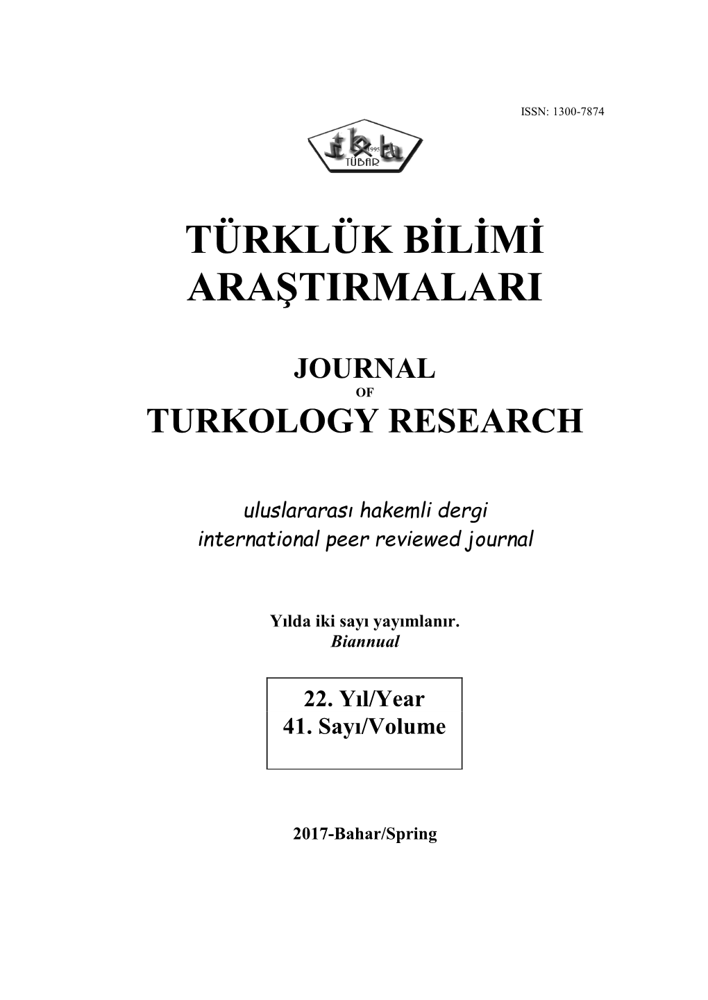 Türklük Bilimi Araştirmalari