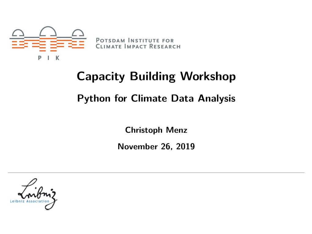 Python for Climate Data Analysis