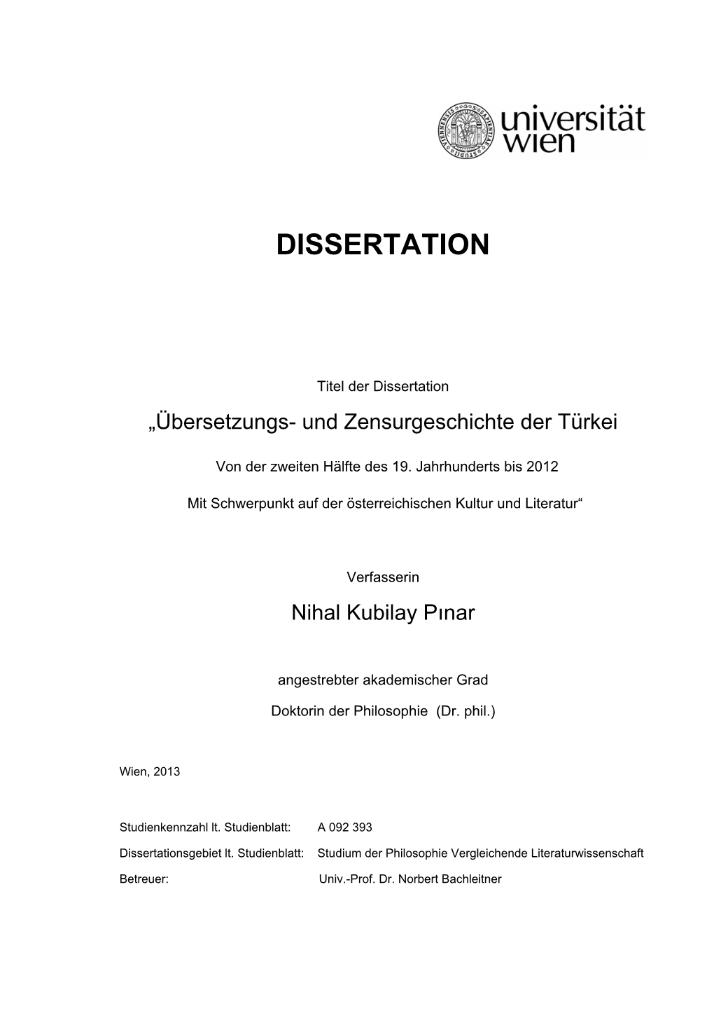 Dissertation