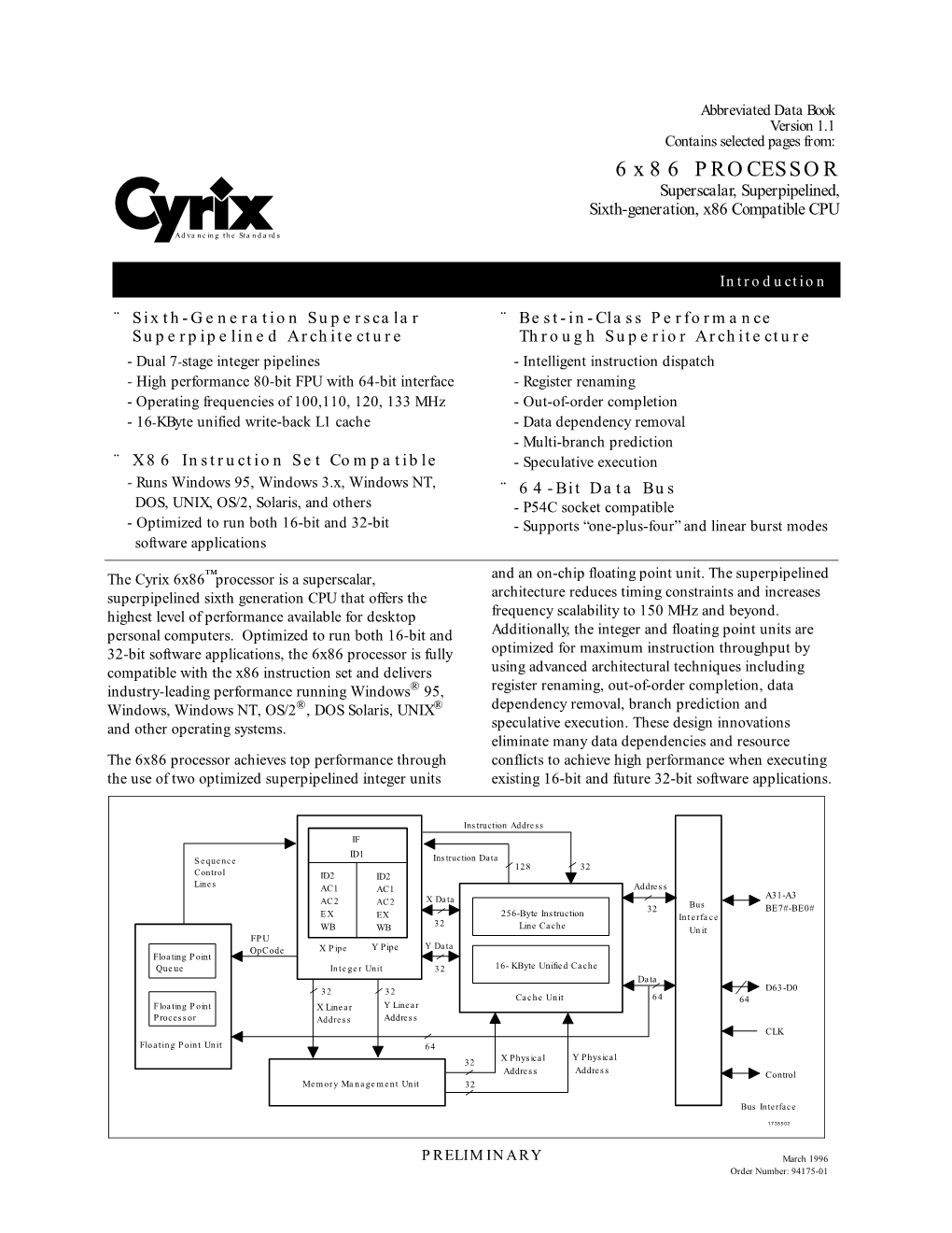 6X86 PROCESSOR