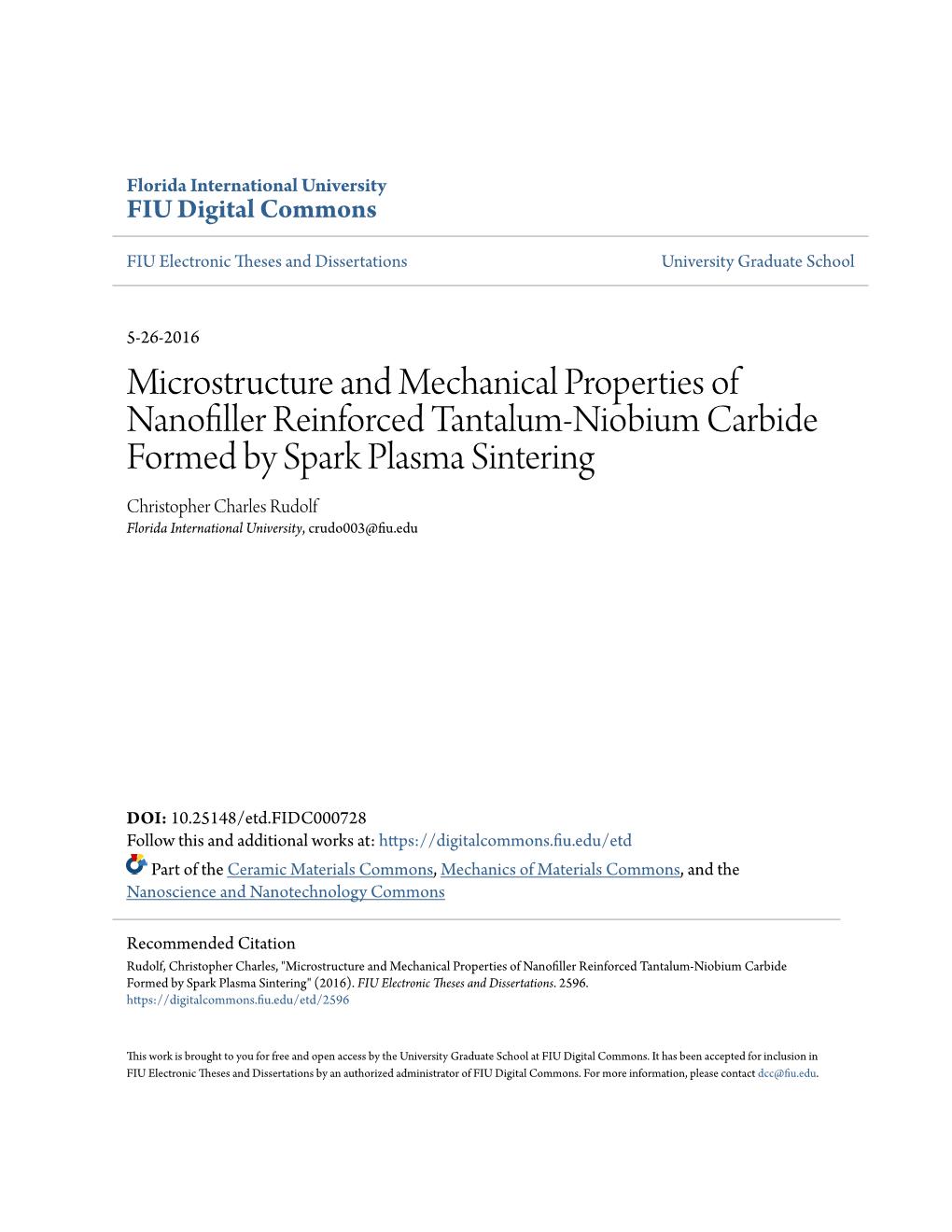 Microstructure and Mechanical Properties of Nanofiller Reinforced