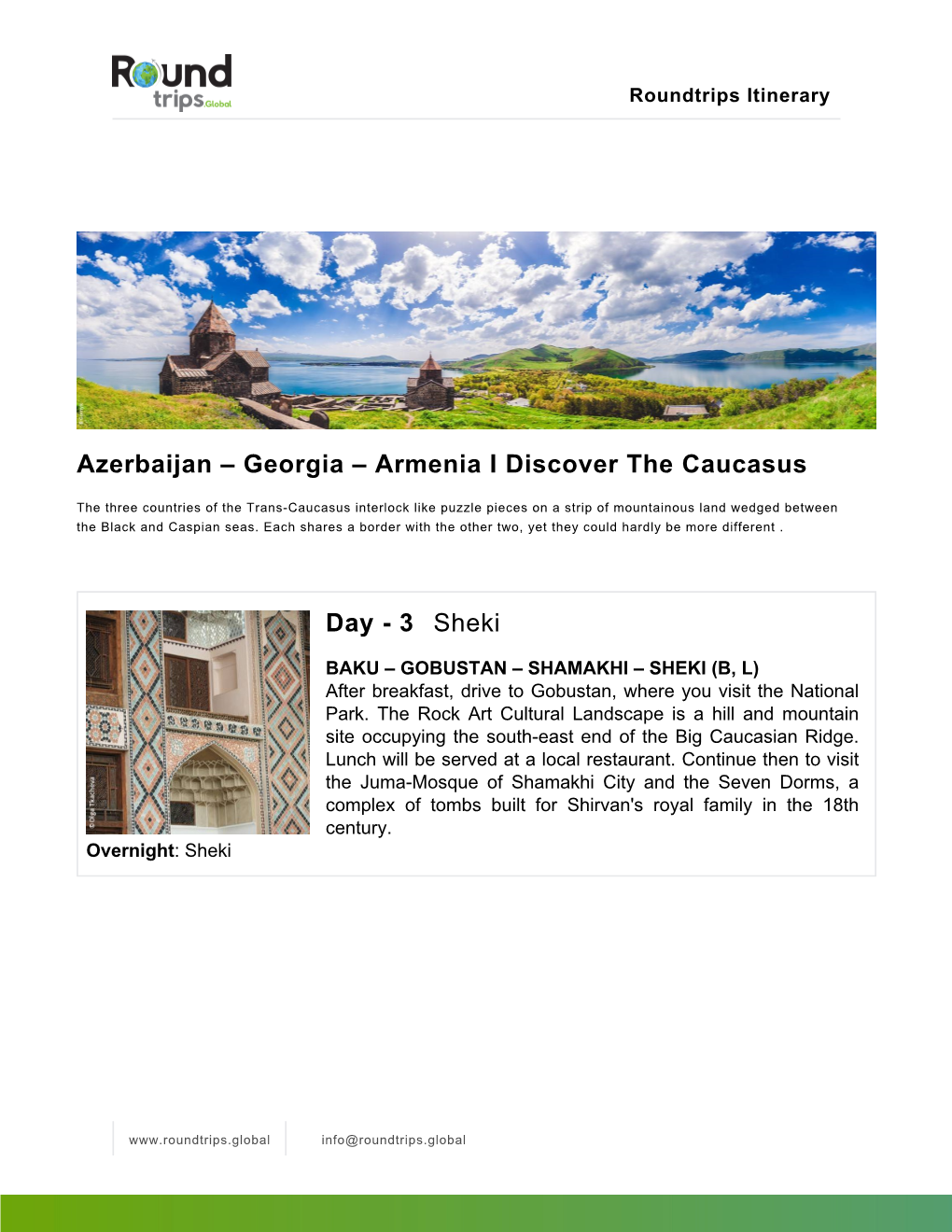 Azerbaijan – Georgia – Armenia I Discover the Caucasus