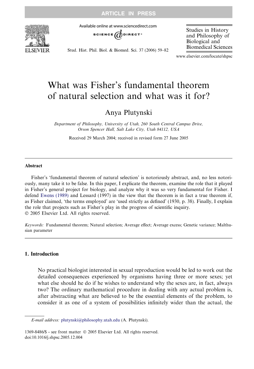What Was Fisher's Fundamental Theorem of Natural Selection And