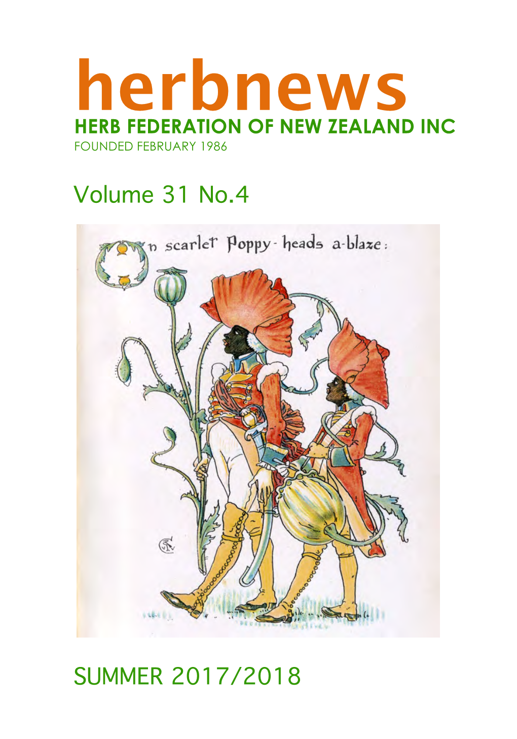 Herbnews HERB FEDERATION of NEW ZEALAND INC FOUNDED FEBRUARY 1986