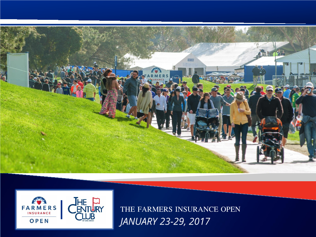 Farmers Insurance Open January 23-29, 2017 the Farmers Insurance Open