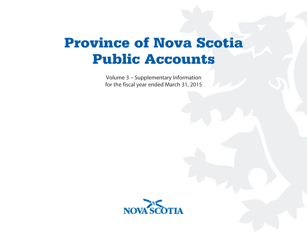 Province of Nova Scotia Public Accounts