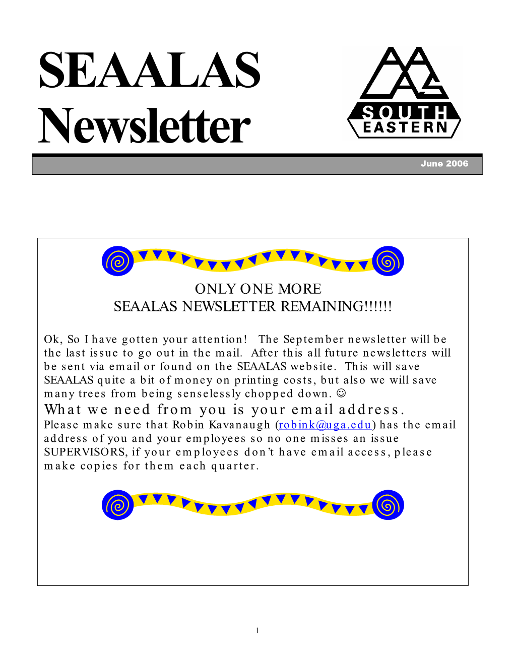 SEAALAS Newsletter June 2006