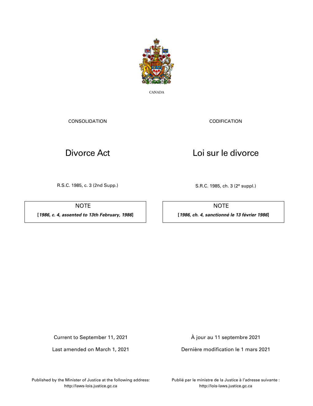 Divorce Act Loi Sur Le Divorce