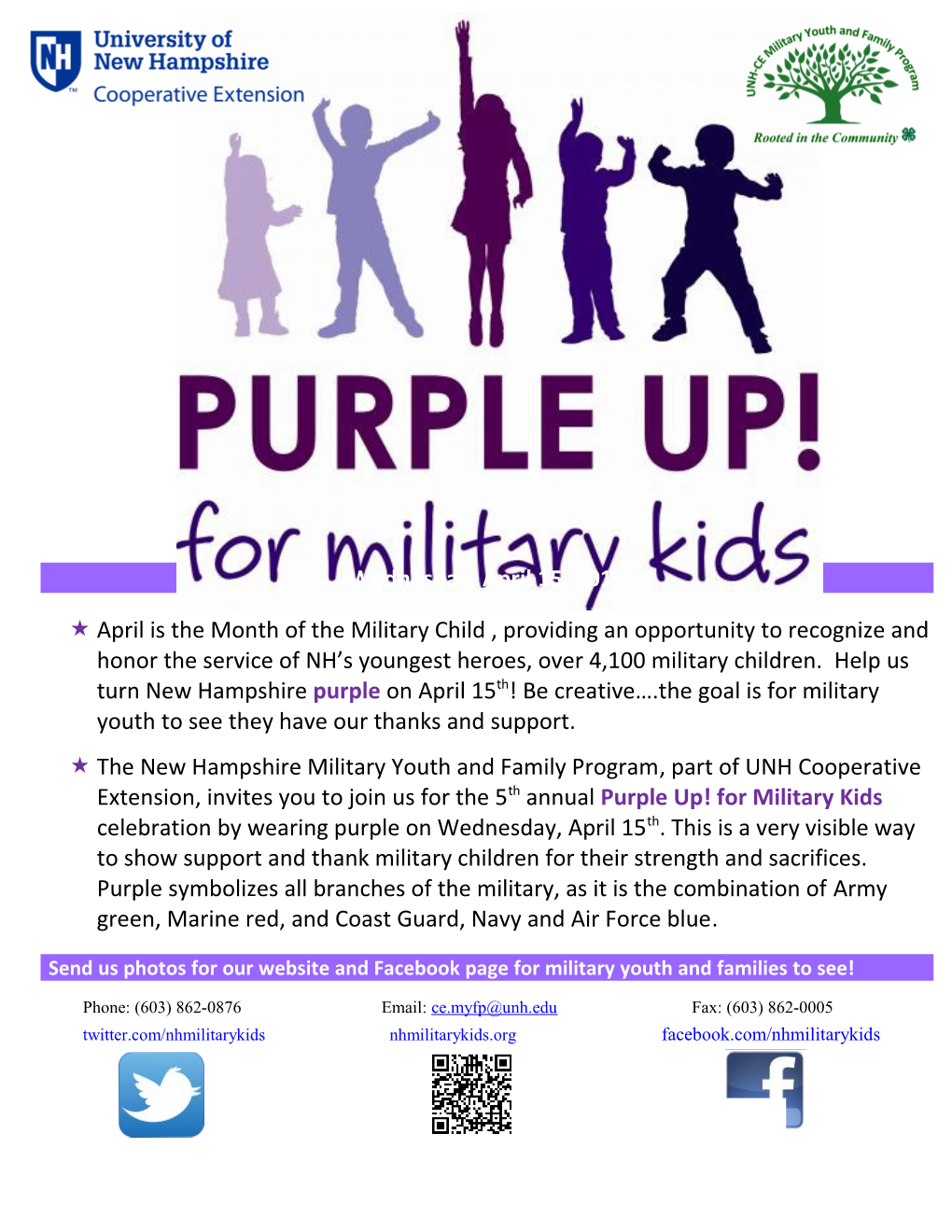 Twitter.Com/Nhmilitarykids Nhmilitarykids.Org Facebook.Com/Nhmilitarykids