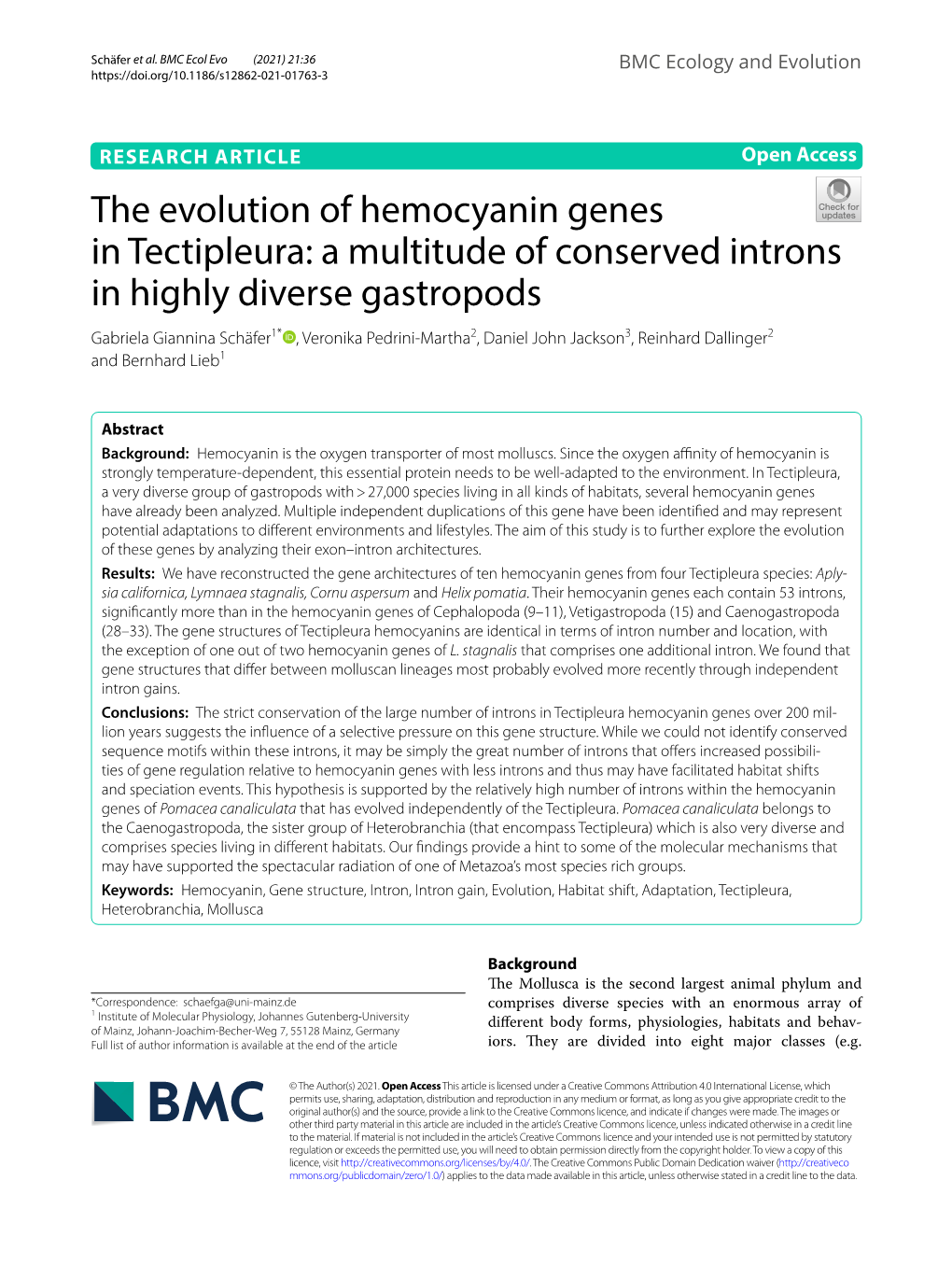 A Multitude of Conserved Introns in Highly Diverse Gastropods