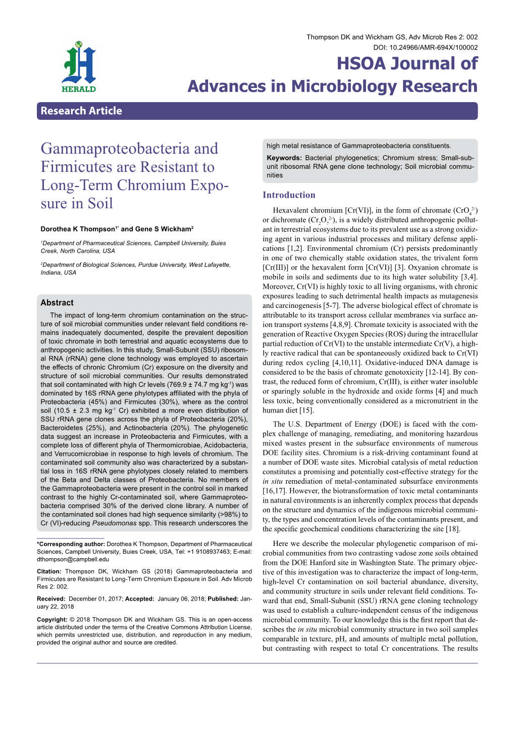 Gammaproteobacteria Constituents