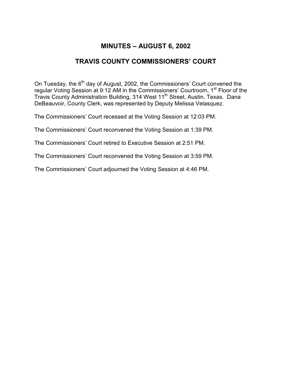 Travis County Commissioners Court