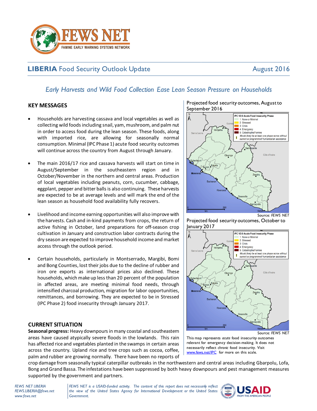 COUNTRY Food Security Update