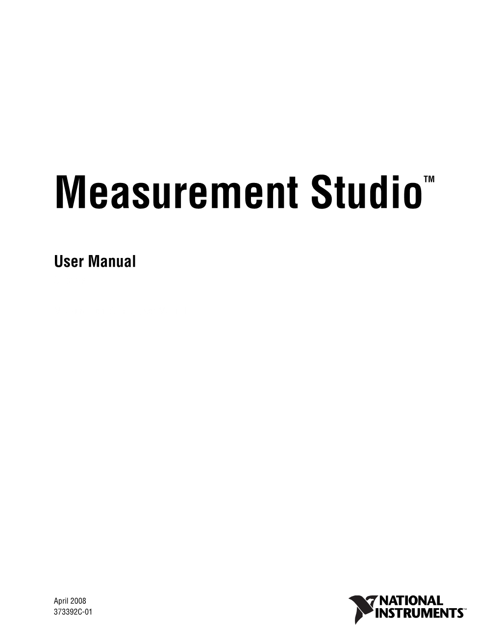 Archived: Measurement Studio User Manual