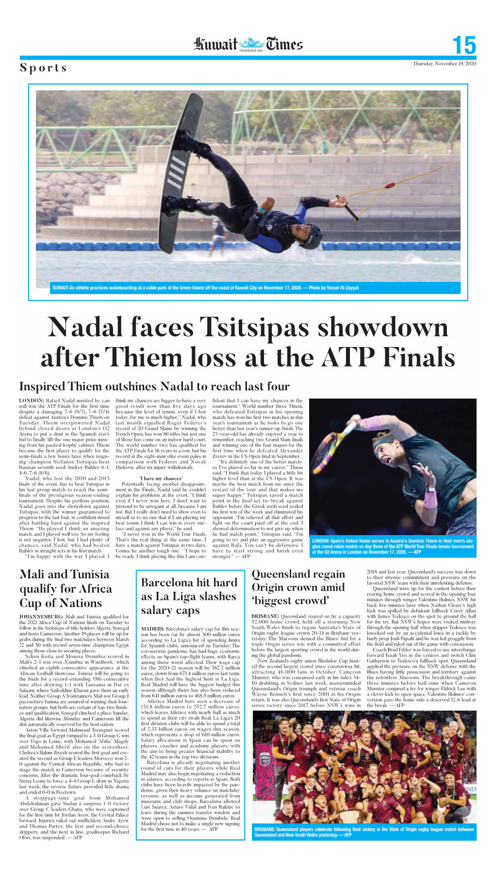 Nadal Faces Tsitsipas Showdown After Thiem Loss at the ATP Finals Inspired Thiem Outshines Nadal to Reach Last Four