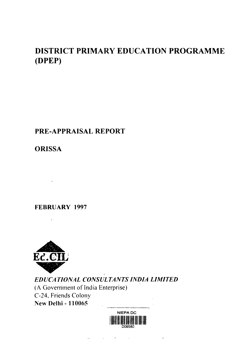 District Primary Education Programme (Dpep)