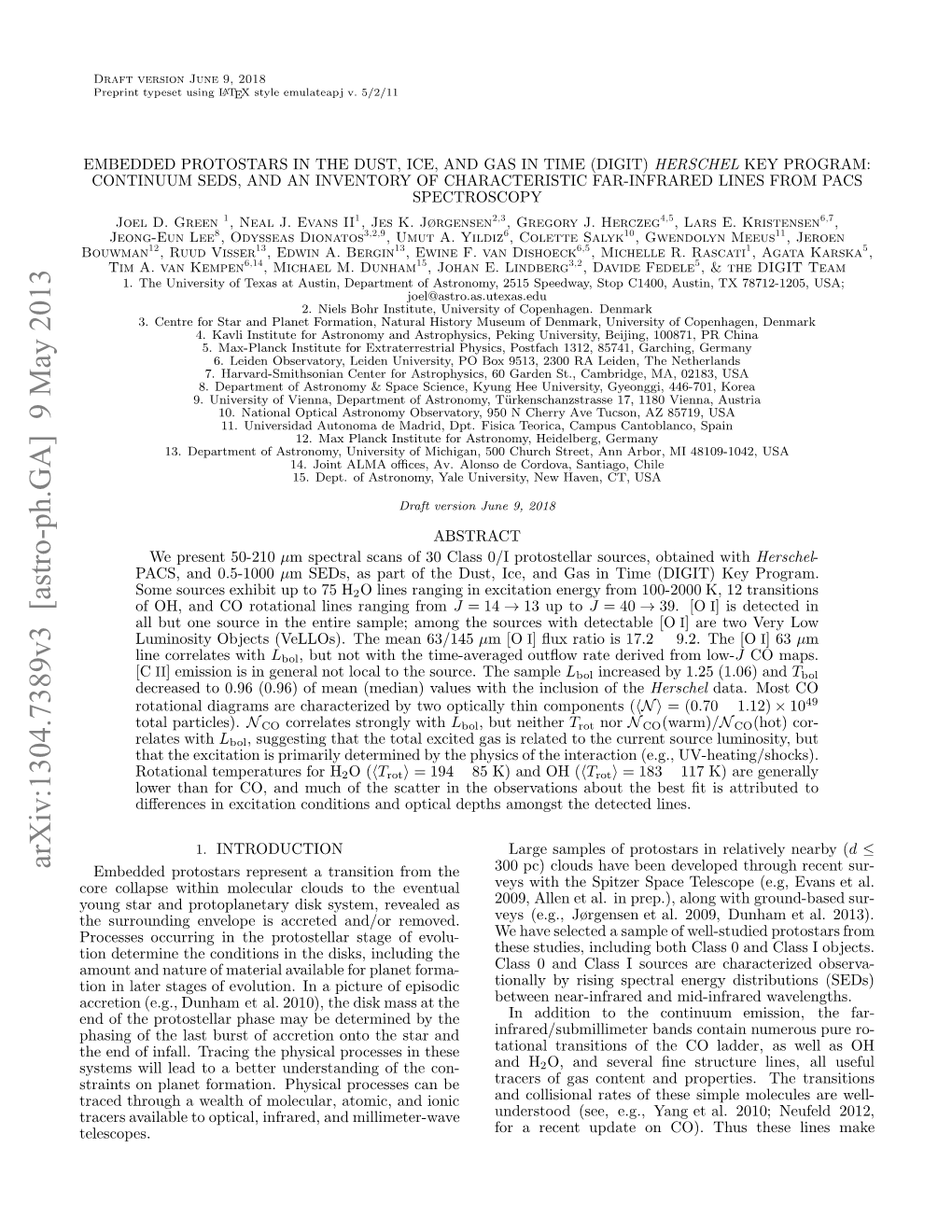 Arxiv:1304.7389V3 [Astro-Ph.GA] 9 May 2013 Rcdtruhawat Fmlclr Tmc N Ionic Millimeter-Wave and and Telescopes