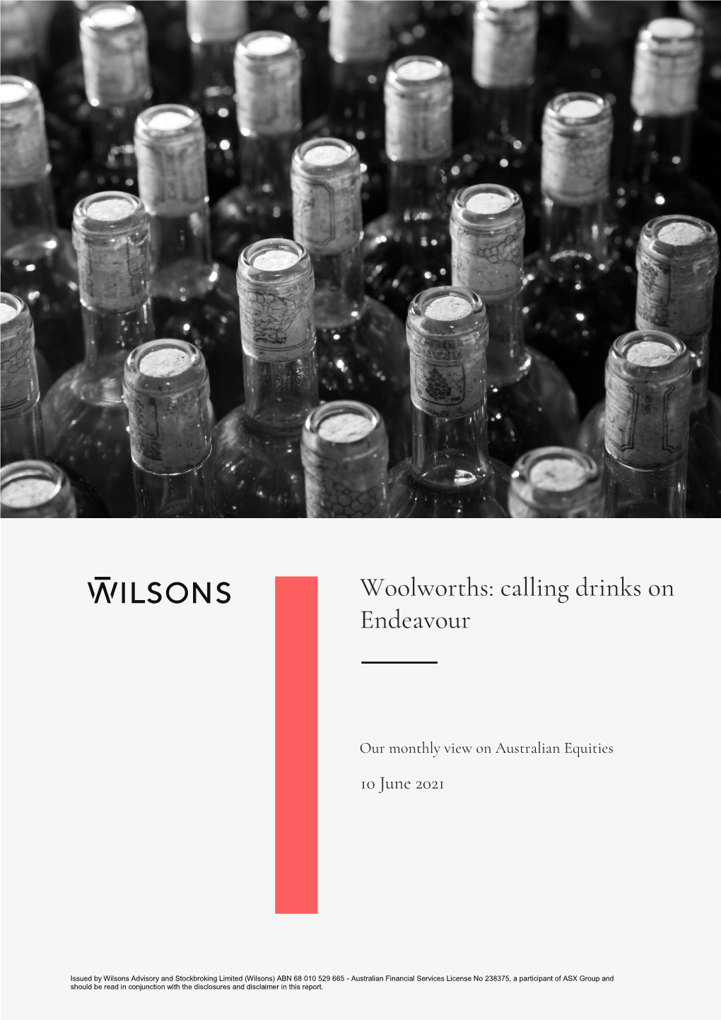 Woolworths: Calling Drinks on Endeavour