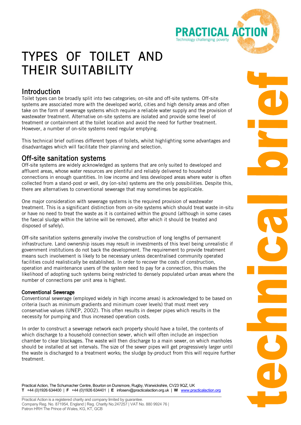 Types of Toilet and Their Suitability