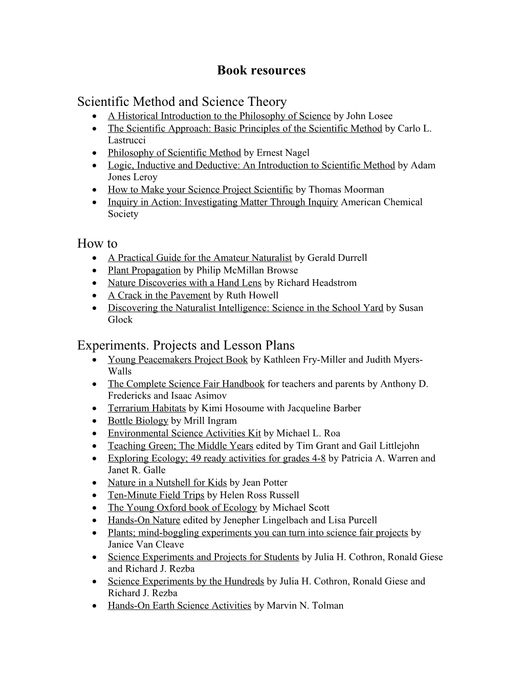 Scientific Method and Science Theory