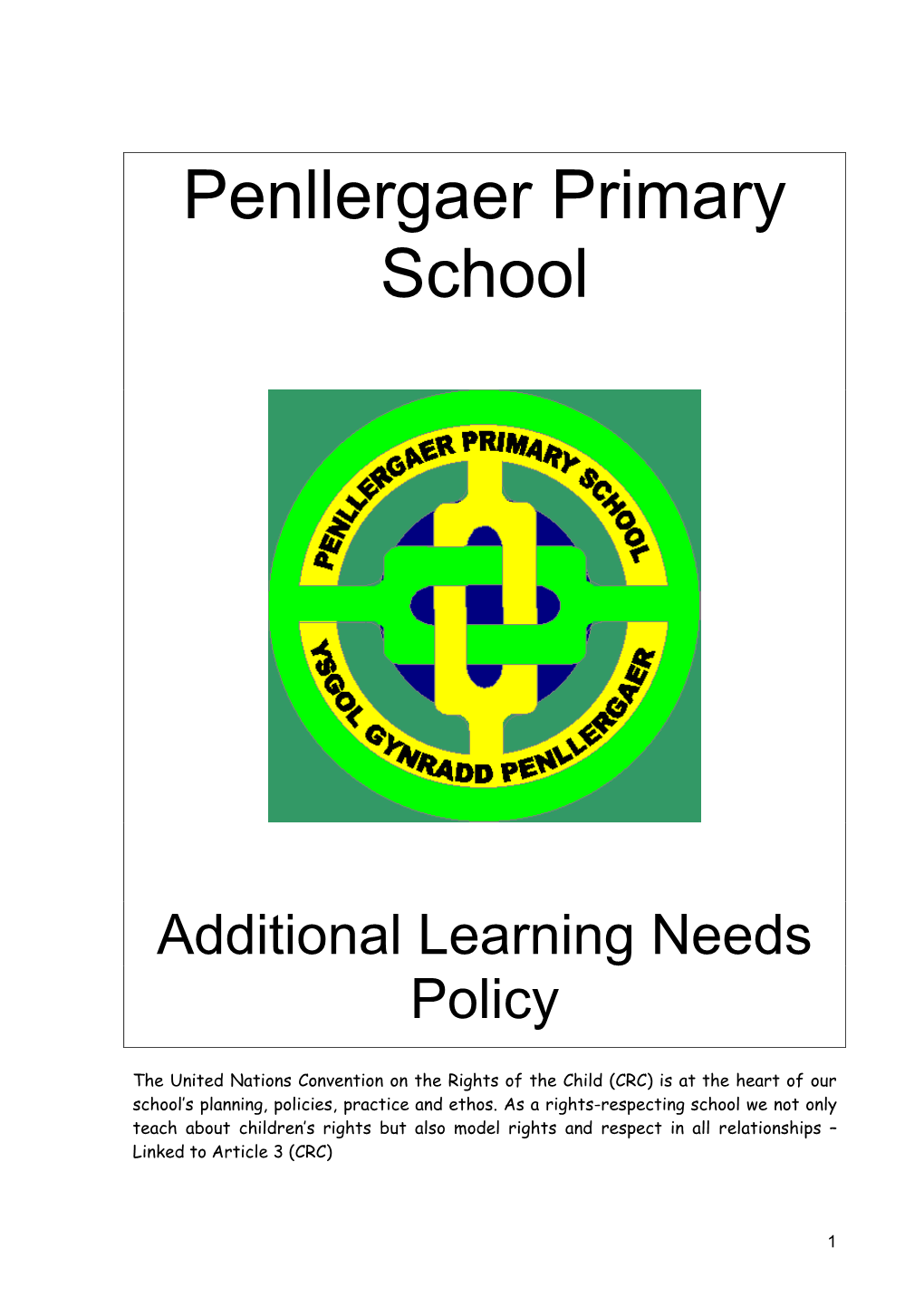 Additional Learning Needs Policy