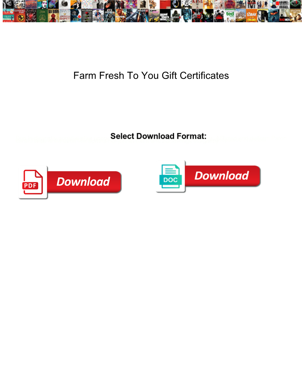 Farm Fresh to You Gift Certificates