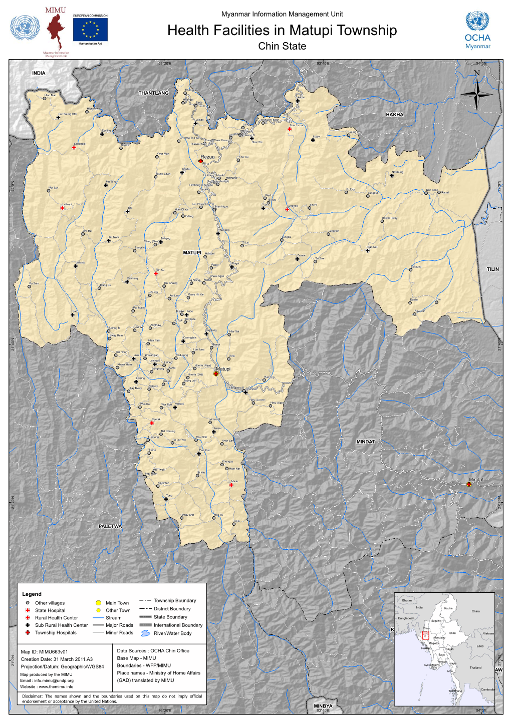 Health Facilities in Matupi Township Chin State