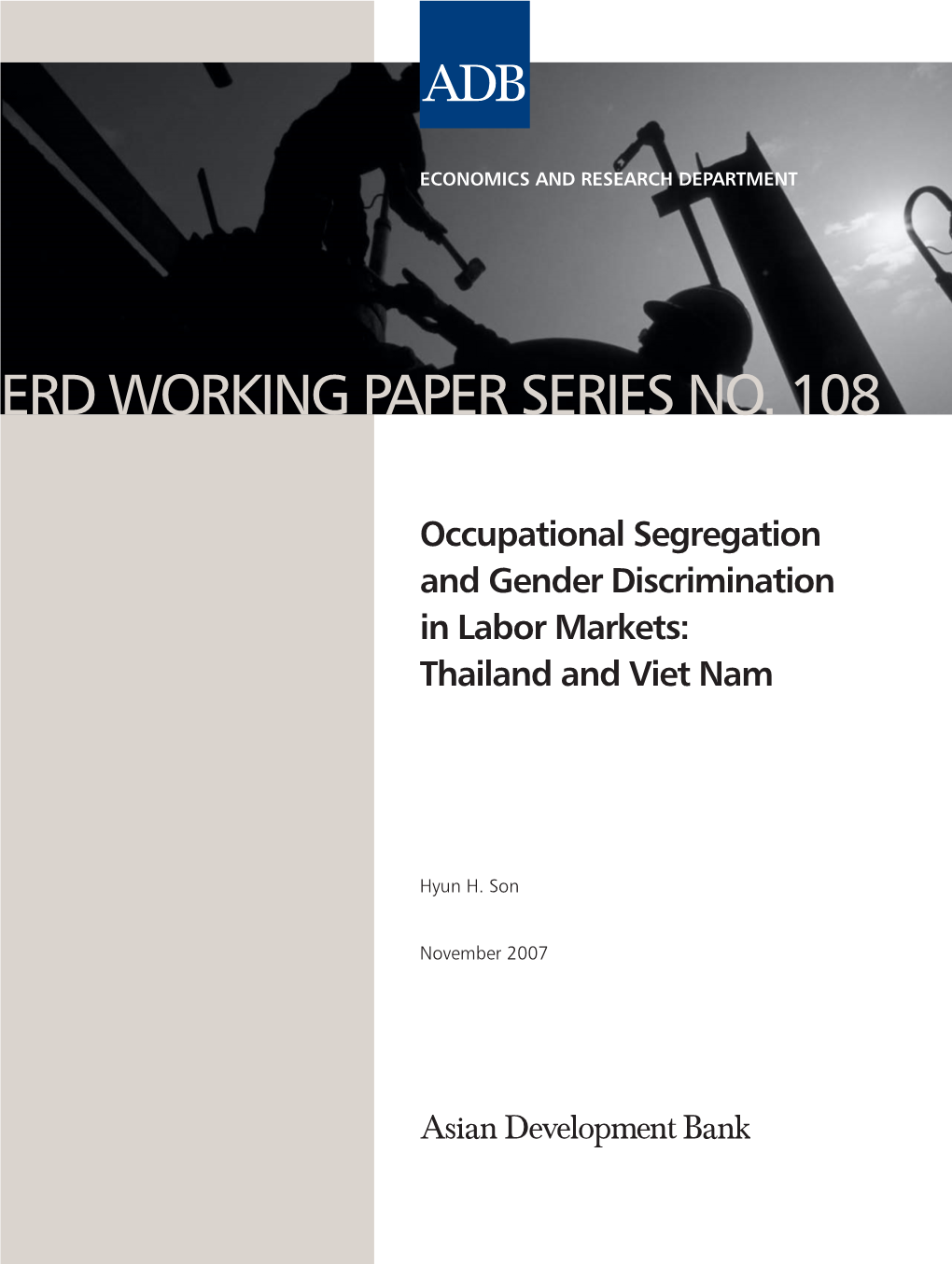 Occupational Segregation and Gender Discrimination in Labor Markets: Thailand and Viet Nam